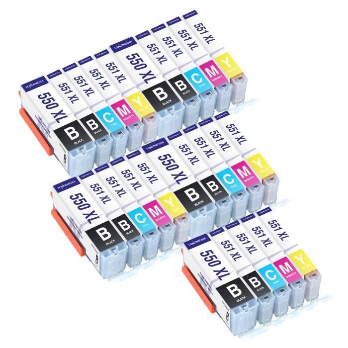 TONERMEDIA - x25 Cartouches Canon PGI 550 XL CLI 551 XL compatible Canon PIXMA MX725 MX920 MX925 IX6850 IP7200 MG5450 MG5550 MG5650
TONERMEDIA - x25 Cartouches Canon PGI 550 XL CLI 551 XL compatible Canon PIXMA MX725 MX920 MX925 IX6850 IP7200 MG5450 MG5550 MG5650