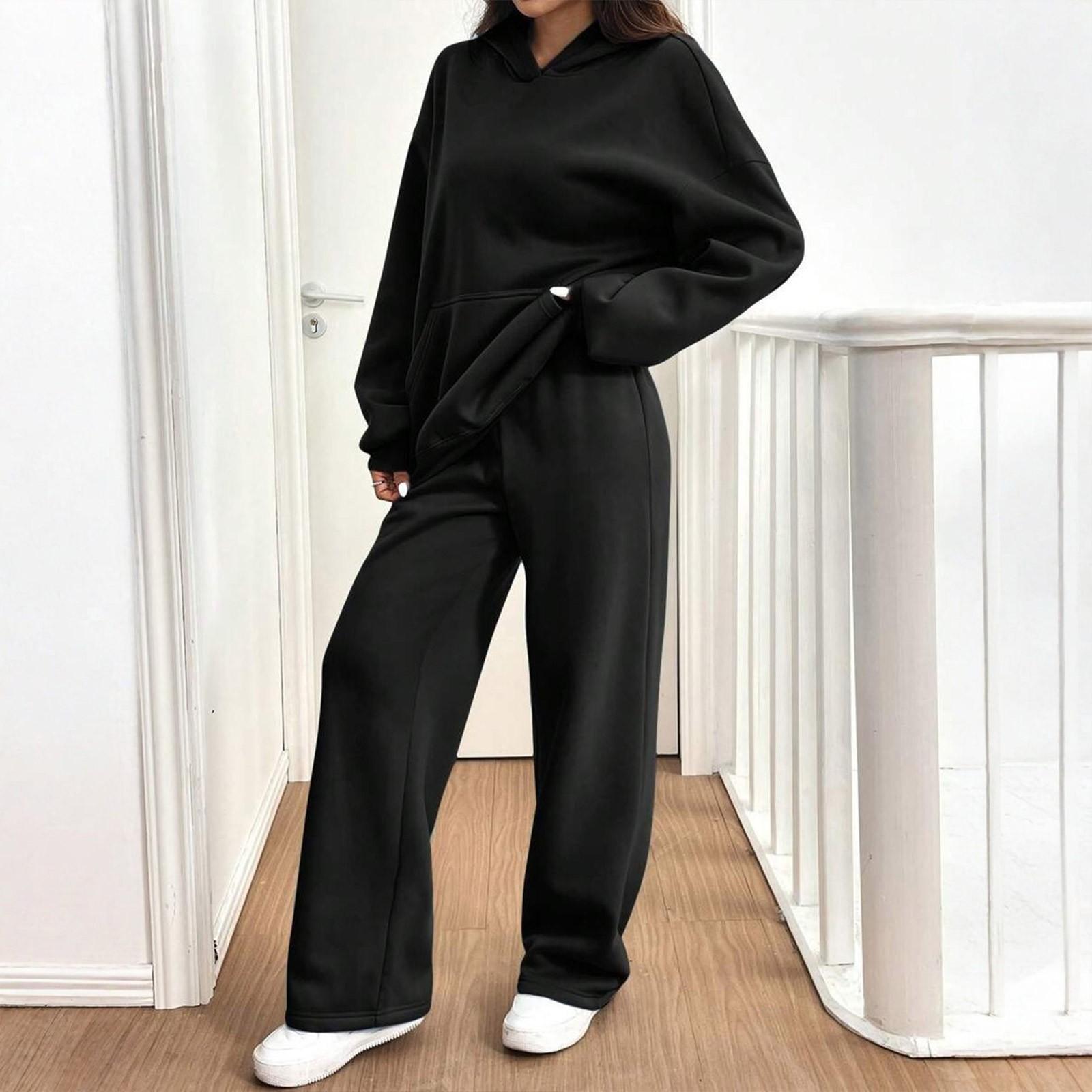 Women’s Long Sleeve Pullover Top and Wide Leg Pants Set Relaxed Fit Two Piece Outfit Casual Loungewear Tracksuit M чорний
Women’s Long Sleeve Pullover Top and Wide Leg Pants Set Relaxed Fit Two Piece Outfit Casual Loungewear Tracksuit M чорний