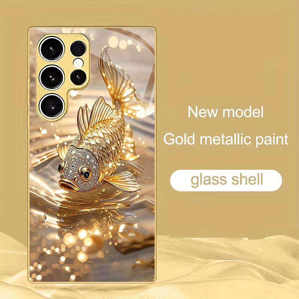 Goldfish design electroplated glass phone case suitable for Samsung Galaxy S26 S25 S24 S23 S22 S20 FE/Ultra/Plus hard case GalaxyS24FE
Goldfish design electroplated glass phone case suitable for Samsung Galaxy S26 S25 S24 S23 S22 S20 FE/Ultra/Plus hard case GalaxyS24FE