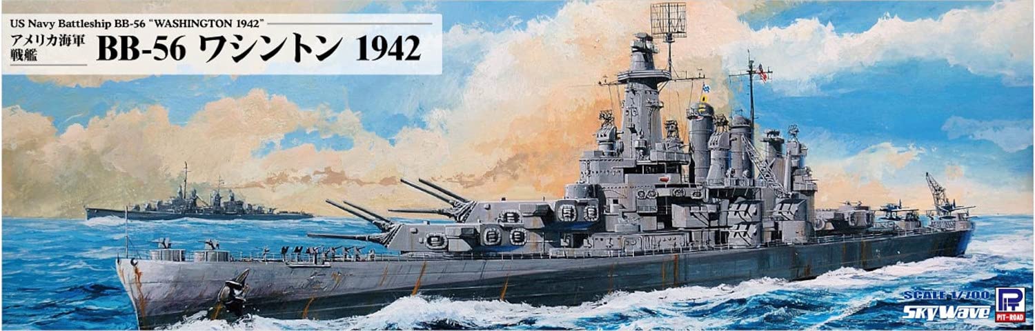 Пластиковая модель линкора ВМС США Вашингтон 1942 года Pit Road Skywave Series W237 1/700 BB-56 серый
Пластиковая модель линкора ВМС США Вашингтон 1942 года Pit Road Skywave Series W237 1/700 BB-56 серый