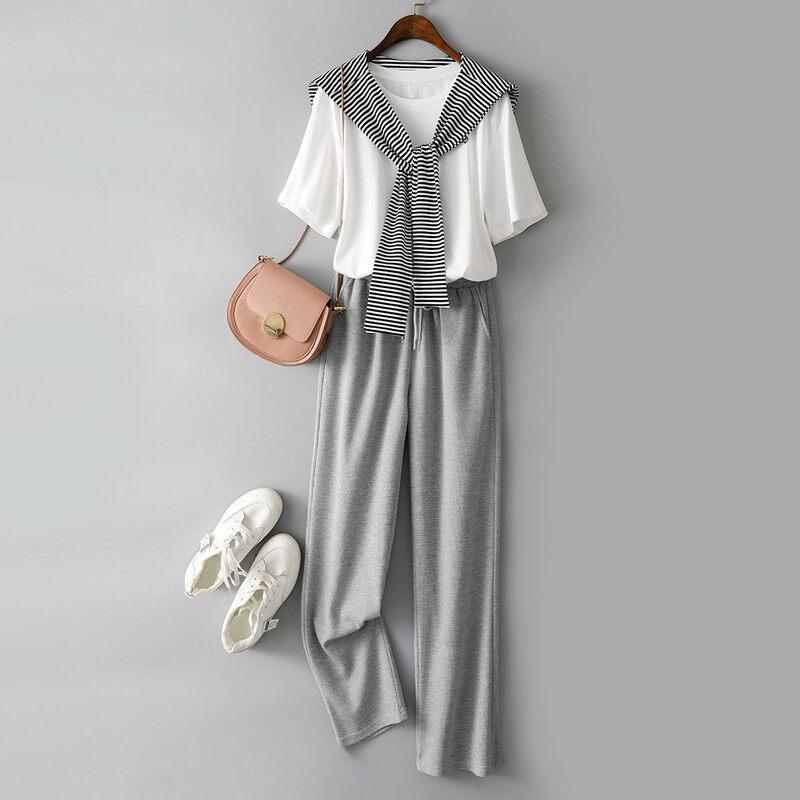 IHIMIIHIM Women s Casual Two-Piece Set: Short Sleeve T-Shirt & Loose Straight Pants M
IHIMIIHIM Women s Casual Two-Piece Set: Short Sleeve T-Shirt & Loose Straight Pants M