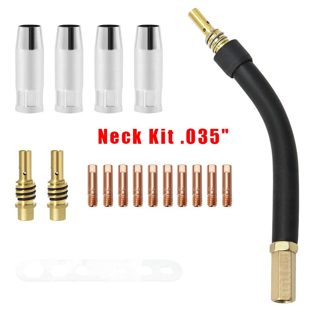 Electric Welder MIG Torch Replacement Parts Set for AK15 Features 17pcs of High Performance Nozzles and Contact Heads
Electric Welder MIG Torch Replacement Parts Set for AK15 Features 17pcs of High Performance Nozzles and Contact Heads