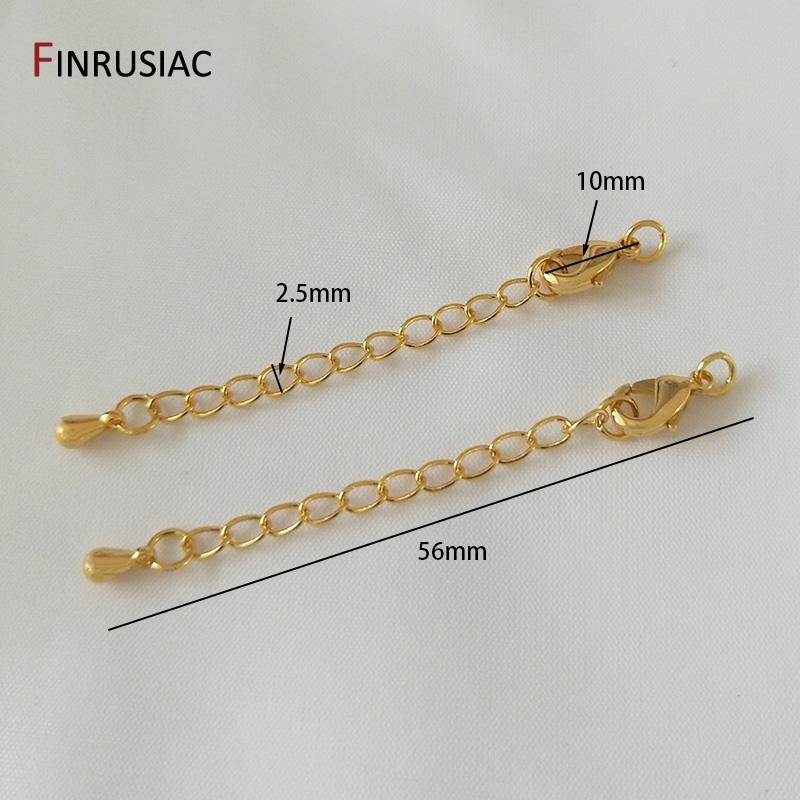 DIY Jewelry Making Supplies 18K Gold Plated Brass Lobster Clasps 56mm Tail Extender Connector Chains Jewelry Accessories 5 pieces
DIY Jewelry Making Supplies 18K Gold Plated Brass Lobster Clasps 56mm Tail Extender Connector Chains Jewelry Accessories 5 pieces