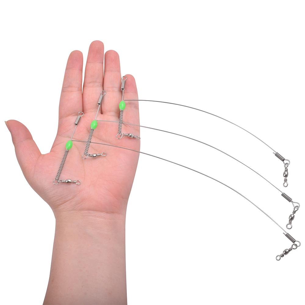 6Pcs Fishing Wire Leader Rigs Stainless Steel Fishing Rigs with Swivels Glow Beads Fishing Lure Bait and Hooks Connector
6Pcs Fishing Wire Leader Rigs Stainless Steel Fishing Rigs with Swivels Glow Beads Fishing Lure Bait and Hooks Connector