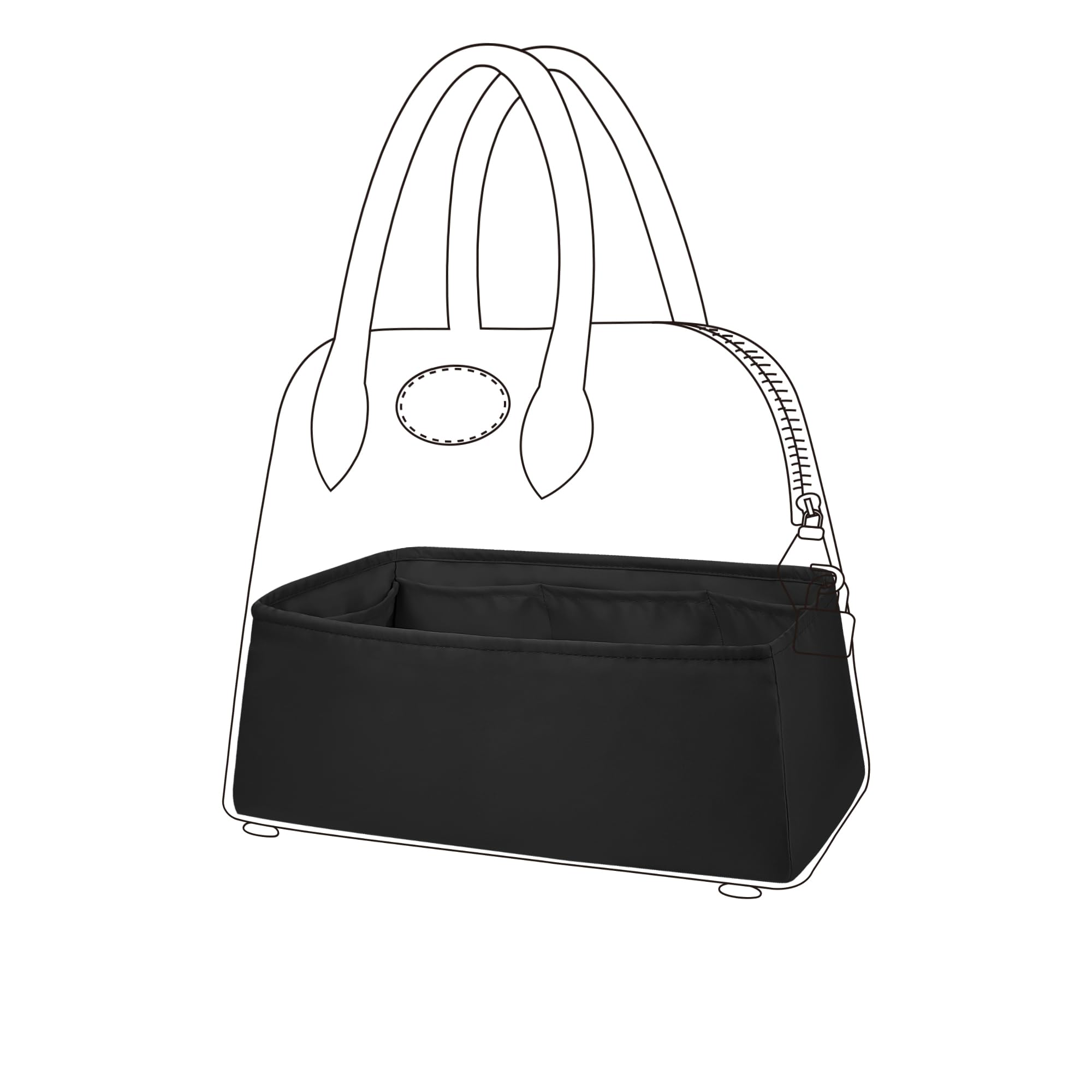 DGAZ Bag Inner Bag Inner Bag Luxury Silk Satin Bolide for Tote Bags Bolide 21/25/27/31/35Bags Сумки (Чорний, Bolide25)
DGAZ Bag Inner Bag Inner Bag Luxury Silk Satin Bolide for Tote Bags Bolide 21/25/27/31/35Bags Сумки (Чорний, Bolide25)