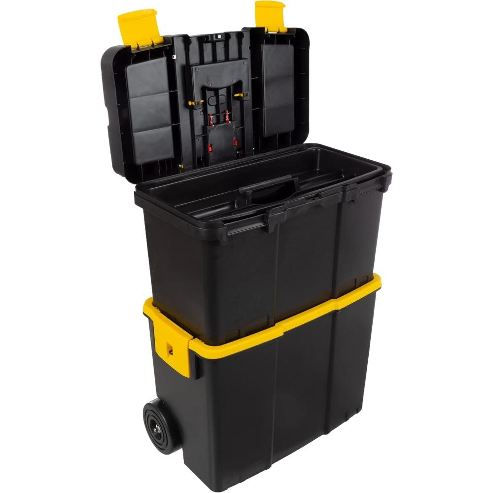 Portable Tool Box with Wheels - Stackable 2-in-1 Tool Chest with Fold-Down Comfort Handles,Tough Latches,Removable Storage Trays United States
Portable Tool Box with Wheels - Stackable 2-in-1 Tool Chest with Fold-Down Comfort Handles,Tough Latches,Removable Storage Trays United States