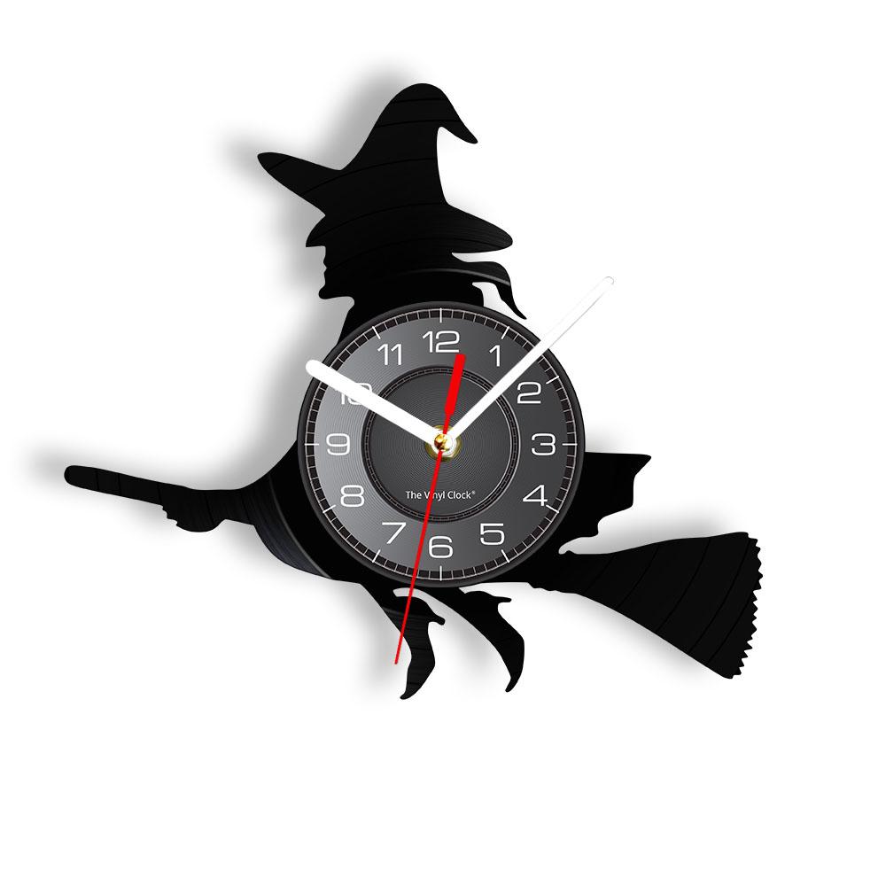 Ведьма на метле Хэллоуин настенные художественные настенные часы Happy Halloween виниловая пластинка настенные часы праздничный настенный декор колдовские часы
Ведьма на метле Хэллоуин настенные художественные настенные часы Happy Halloween виниловая пластинка настенные часы праздничный настенный декор колдовские часы