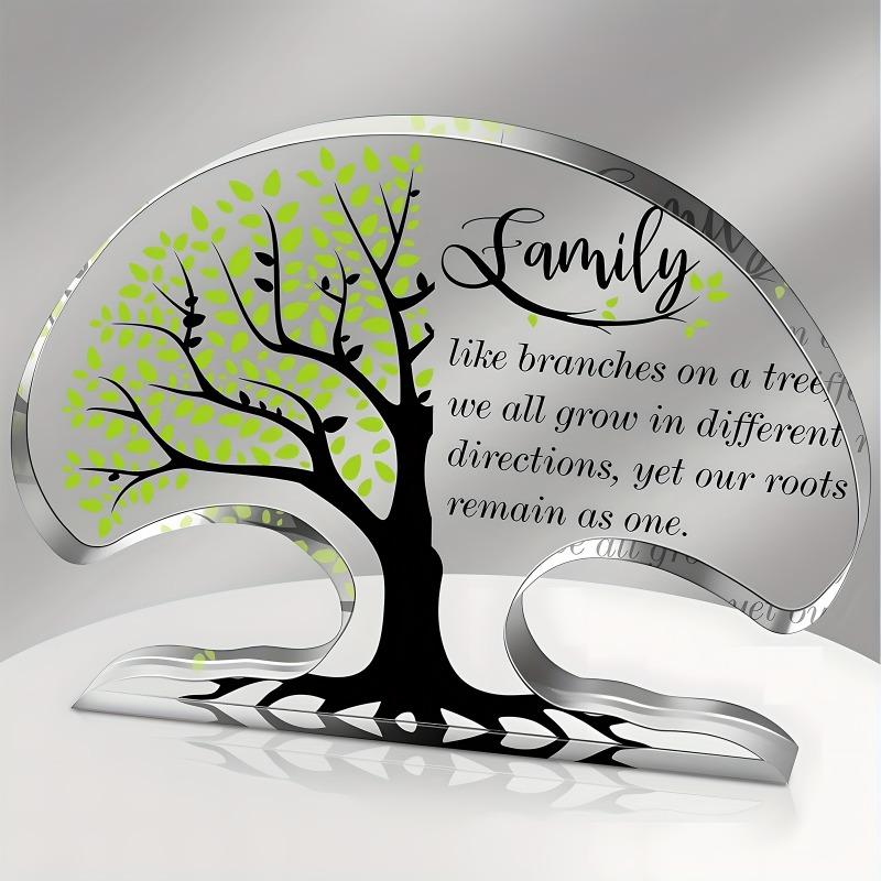 2D Flat, Family Tree Acrylic Desktop Decoration, Family Like Branches on A Tree Design, Suitable for wall decoration, porch, room, villa, accents Ho 10*8CM
2D Flat, Family Tree Acrylic Desktop Decoration, Family Like Branches on A Tree Design, Suitable for wall decoration, porch, room, villa, accents Ho 10*8CM