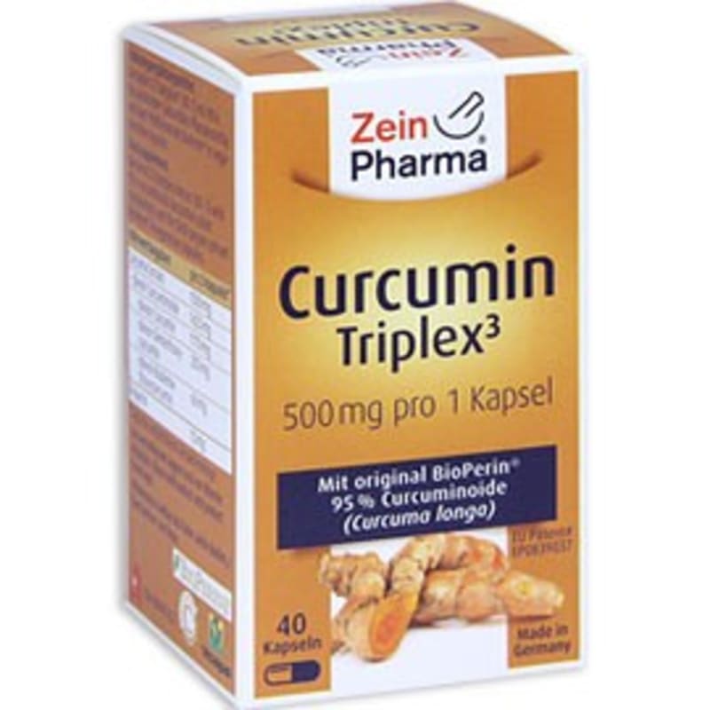 Zein Pharma Curcumin-Triplex3 500 mg/Kap.95% Curcumin + Bioperine 40 Capsules
Zein Pharma Curcumin-Triplex3 500 mg/Kap.95% Curcumin + Bioperine 40 Capsules