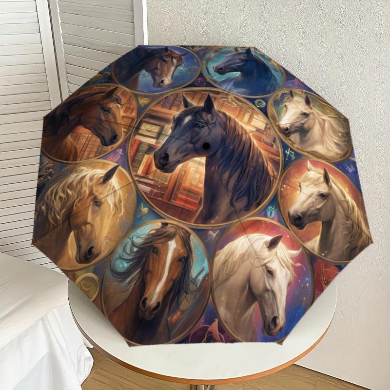 1pc Magical Horse Portraits Umbrella with Plastic Handle,Suitable for All Seasons Home Travel Outdoor UmbrellaDD534
1pc Magical Horse Portraits Umbrella with Plastic Handle,Suitable for All Seasons Home Travel Outdoor UmbrellaDD534