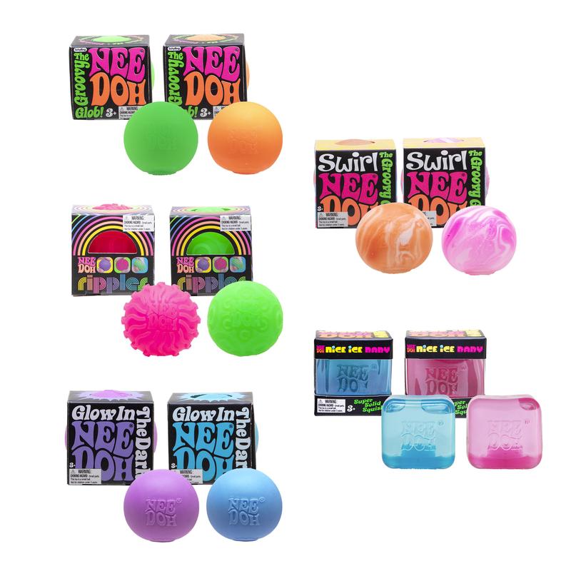 NeeDoh Teenie 10-Pack - 5 Styles of Teenie Squishies- Nice Ice Baby, Original, Swirl, Ripples, Glow - Ages 3 and Up - 10 Teenies Per Pack Default
NeeDoh Teenie 10-Pack - 5 Styles of Teenie Squishies- Nice Ice Baby, Original, Swirl, Ripples, Glow - Ages 3 and Up - 10 Teenies Per Pack Default