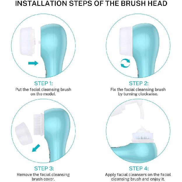 Facial Cleansing Brush Head Replacement, Facial Cleansing Brush Head, Exfoliator Facial Brush Heads, for Acne Prone, Clogged and Enlarged Pores
Facial Cleansing Brush Head Replacement, Facial Cleansing Brush Head, Exfoliator Facial Brush Heads, for Acne Prone, Clogged and Enlarged Pores