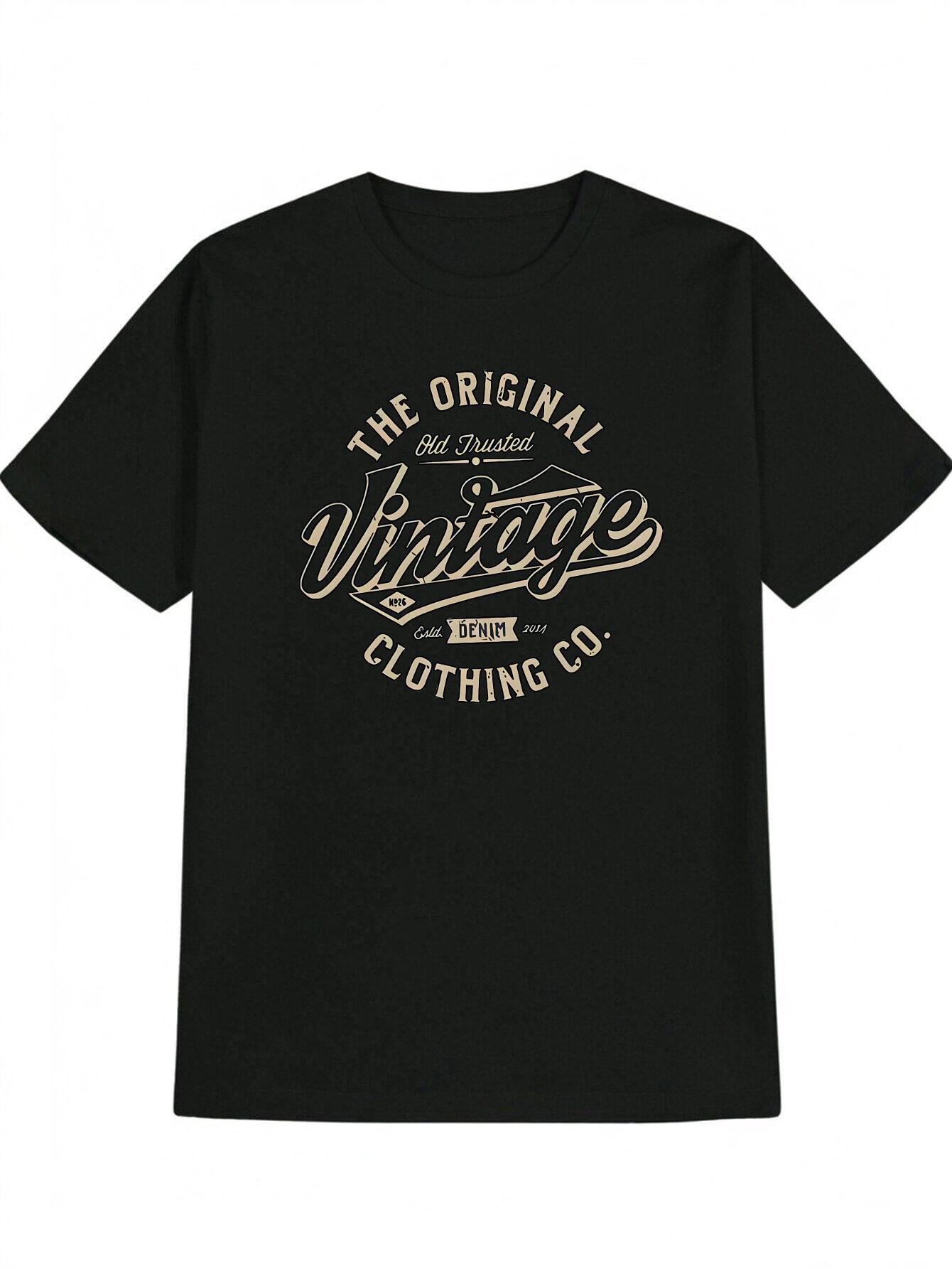 Vintage Graphic T-shirt - Black Retro Lettering Design XXXL
Vintage Graphic T-shirt - Black Retro Lettering Design XXXL