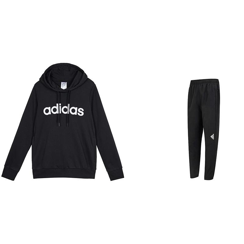 Adidas Hooded Letter Long Sleeve Top Comfortable Sweatile Pants Set Unisex Sweatshirt Set Black DP2364+HN8529 S
Adidas Hooded Letter Long Sleeve Top Comfortable Sweatile Pants Set Unisex Sweatshirt Set Black DP2364+HN8529 S