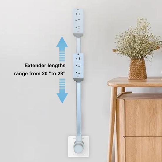 Electrical Outlet Extender with USB-A/USB-C/AC Outlets Adjustable Rotatable Portable Plug-in Power
Electrical Outlet Extender with USB-A/USB-C/AC Outlets Adjustable Rotatable Portable Plug-in Power