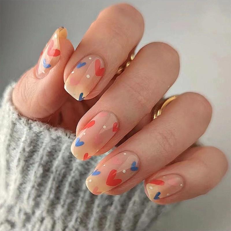 Wear Nail Art Valentine s Day Patch Red Blue Love Press On Nails
Wear Nail Art Valentine s Day Patch Red Blue Love Press On Nails
