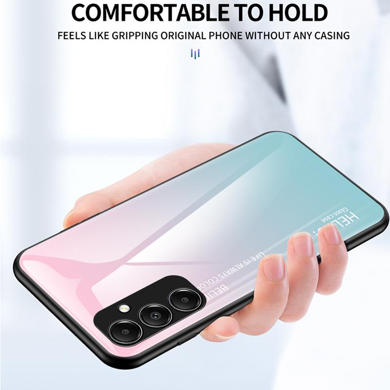 For Samsung Galaxy A05s 4G Case Tempered Glass+PC+TPU Gradient Anti-fall Phone Cover Black
For Samsung Galaxy A05s 4G Case Tempered Glass+PC+TPU Gradient Anti-fall Phone Cover Black