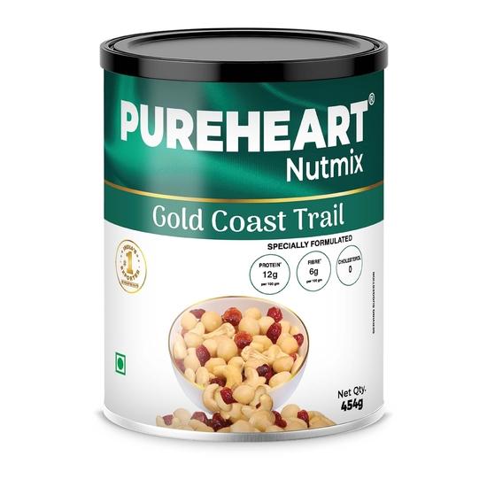 Pureheart Nutmix Gold Coast Trail, 454 gm | Premium Trail Mix with 40% Macadamia, Cashew, Almonds, Cranberry & Fig, High Protein 454GM
Pureheart Nutmix Gold Coast Trail, 454 gm | Premium Trail Mix with 40% Macadamia, Cashew, Almonds, Cranberry & Fig, High Protein 454GM