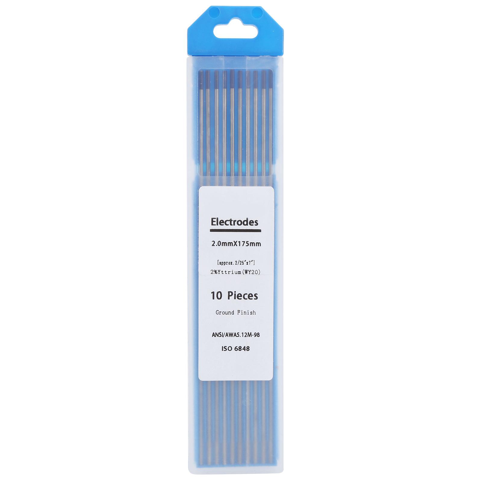 10Pcs WY20 Rod Yttrium Tungsten Electrode Arc Needle for Welding Thin Steel Blue Head 2mm
10Pcs WY20 Rod Yttrium Tungsten Electrode Arc Needle for Welding Thin Steel Blue Head 2mm