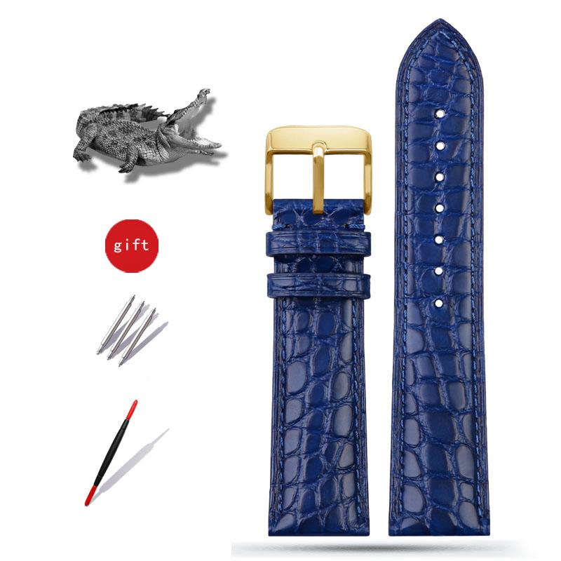 For any luxurious wristband high quality Crocodile strap Soft Blue leather watchband Butterfly Clasp 18 20mm 22mm Men Wrist Band 22mm
For any luxurious wristband high quality Crocodile strap Soft Blue leather watchband Butterfly Clasp 18 20mm 22mm Men Wrist Band 22mm