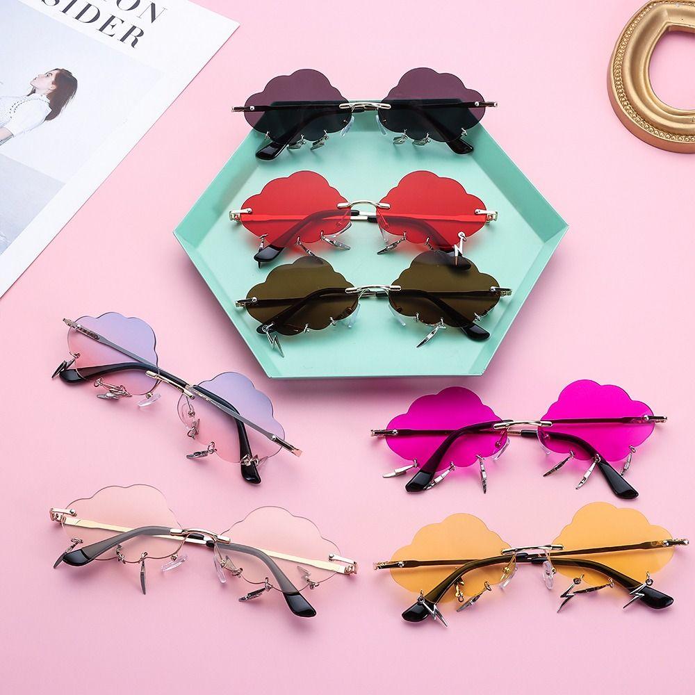 Glasses Party Sunglasses for Women Rimless Sunglasses Clouds Lightning Sunglasses 90s Sun Glasses Purple
Glasses Party Sunglasses for Women Rimless Sunglasses Clouds Lightning Sunglasses 90s Sun Glasses Purple