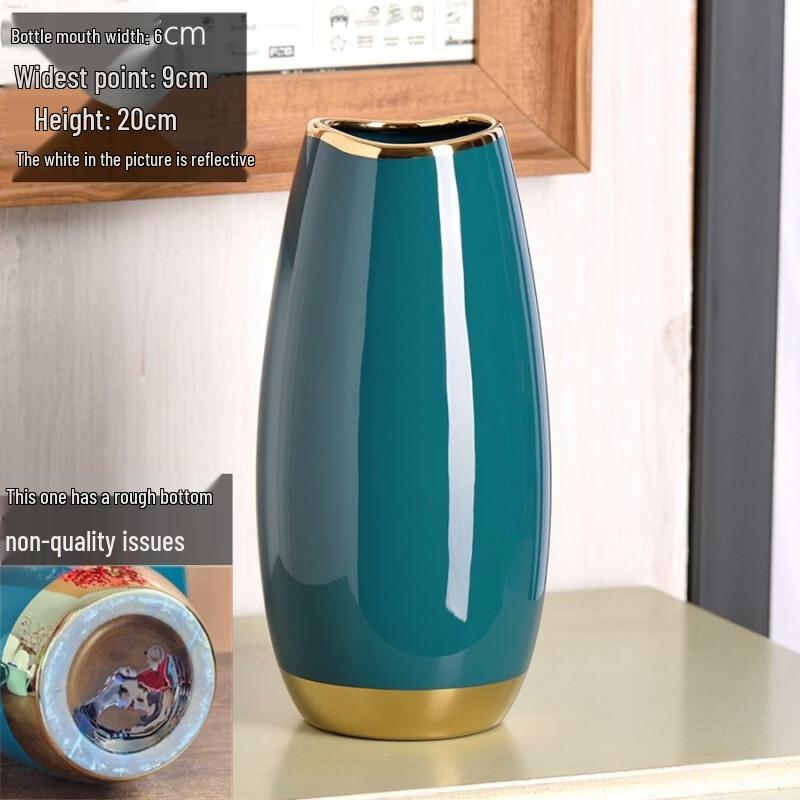 Emerald Green Gold Rim Ceramic Flower Vase Set
Emerald Green Gold Rim Ceramic Flower Vase Set