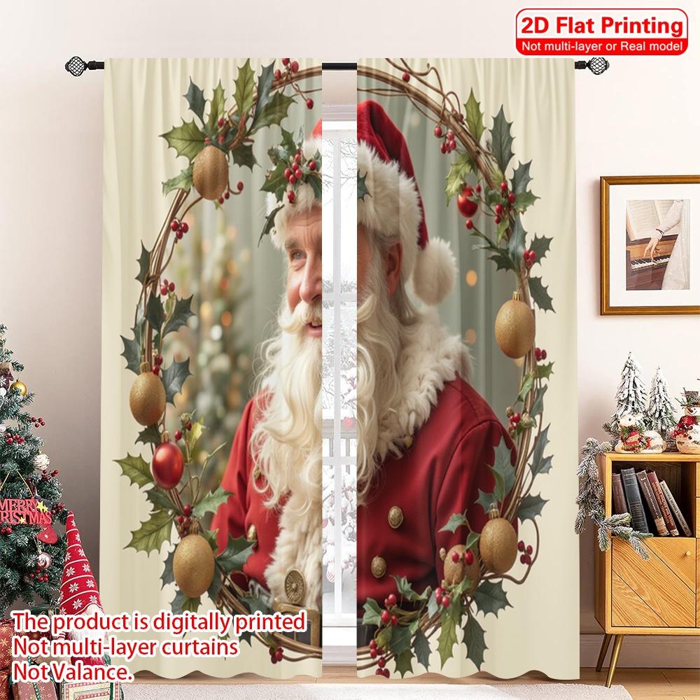 2pcs 2D flat printing Christmas Window Curtains Santa Claus Holly Wreath Classic 100% Polyester Without Electricity 0 Perfect 52.50×116.00 CM 2pcs
2pcs 2D flat printing Christmas Window Curtains Santa Claus Holly Wreath Classic 100% Polyester Without Electricity 0 Perfect 52.50×116.00 CM 2pcs