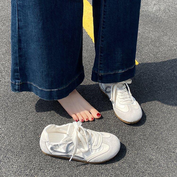 Soft leather version~ Ballet training shoes women s retro flat bottom soft sole round head versatile color matching Forrest Gump shoes sports and leis 40
Soft leather version~ Ballet training shoes women s retro flat bottom soft sole round head versatile color matching Forrest Gump shoes sports and leis 40