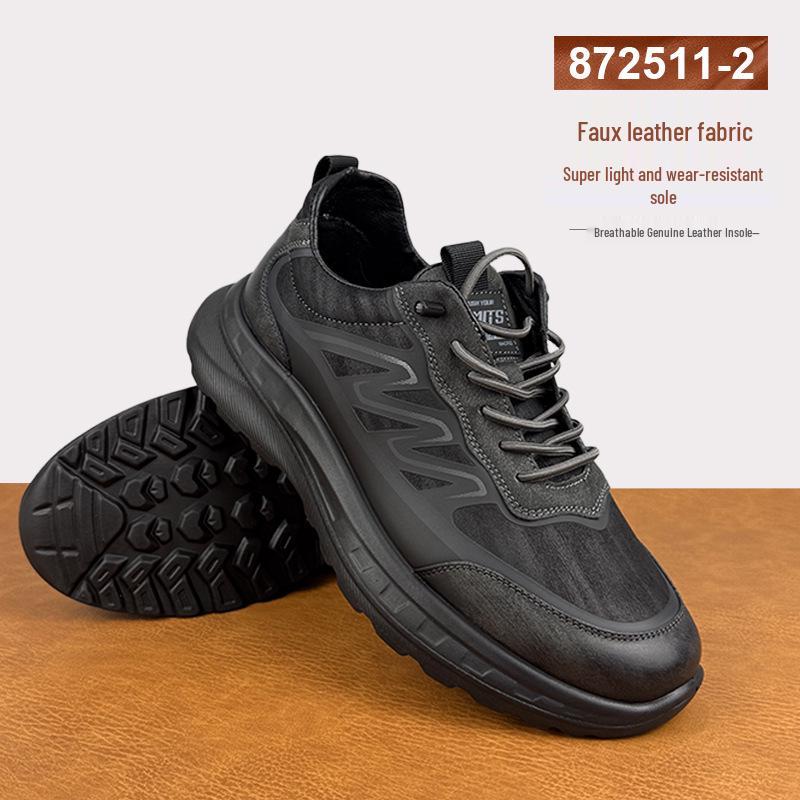 Men s 2025 Autumn Black Trendy Lightweight Soft Sole Casual Shoes with Thick Sole Size 41
Men s 2025 Autumn Black Trendy Lightweight Soft Sole Casual Shoes with Thick Sole Size 41