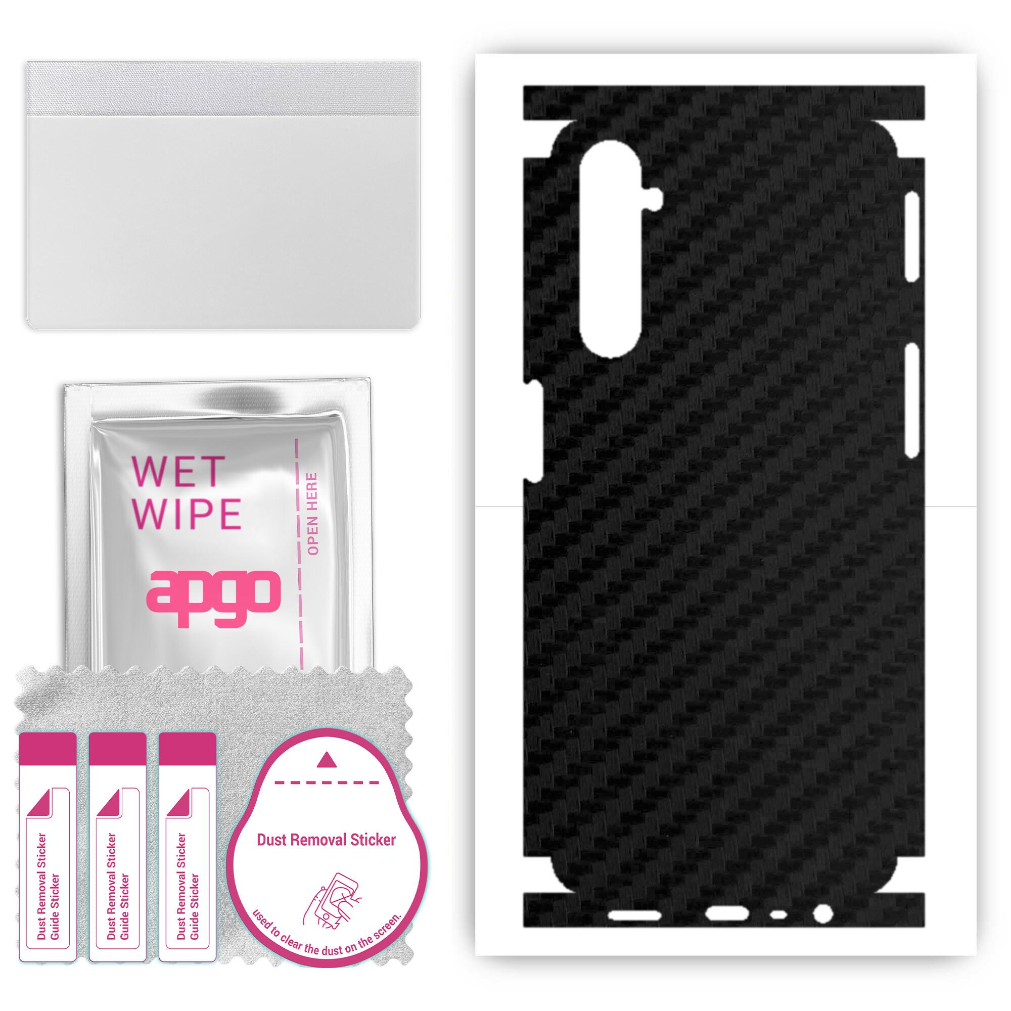 apgo Protective Skin Sticker for the back+sides compatible with Realme 6, Full Wrap Film, Foil, Vinyl - Pattern Carbon Black
apgo Protective Skin Sticker for the back+sides compatible with Realme 6, Full Wrap Film, Foil, Vinyl - Pattern Carbon Black