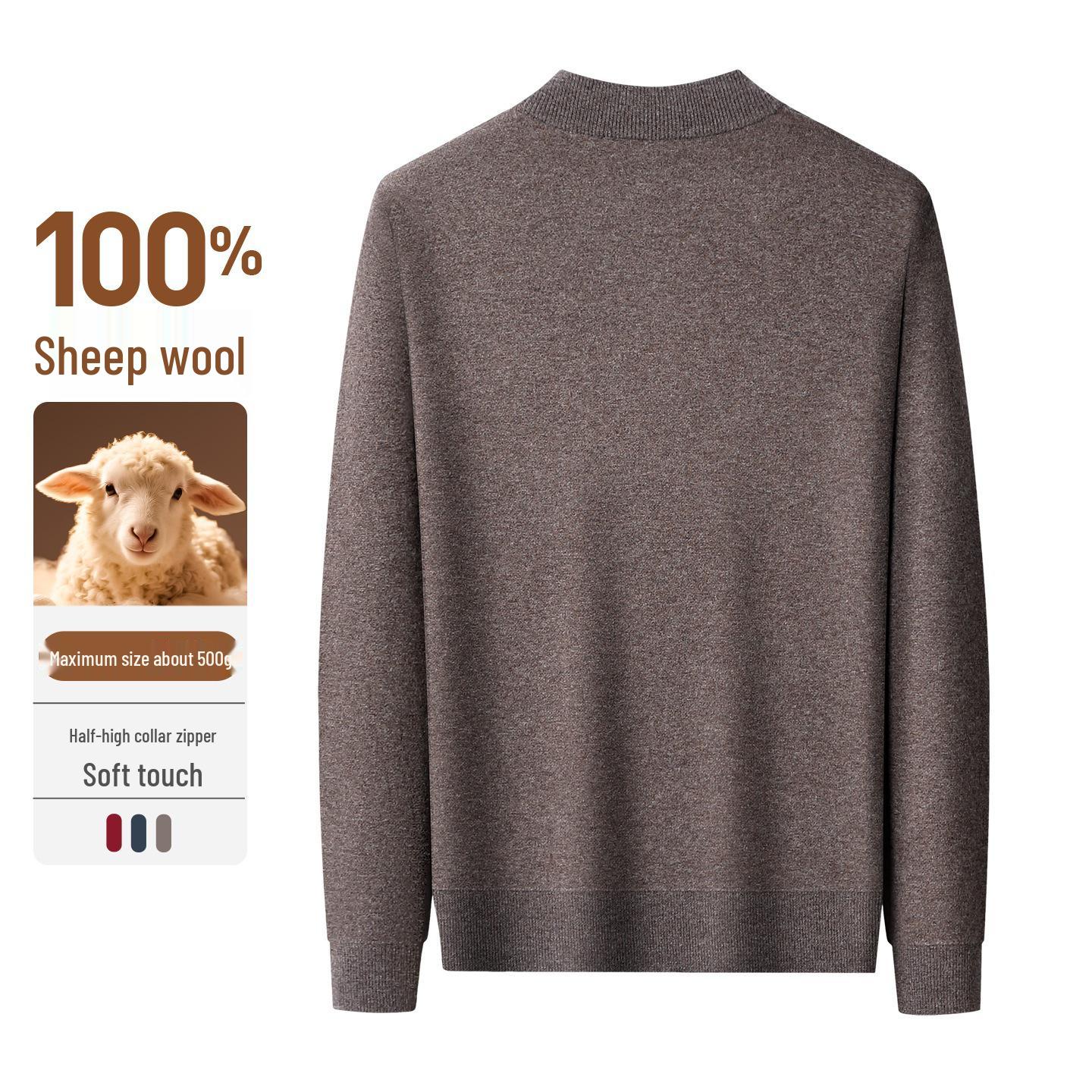 Men s Middle-aged Winter Warm Wool Half-Zip Sweater - Thick Solid Color Knit Base Layer for Dad XS
Men s Middle-aged Winter Warm Wool Half-Zip Sweater - Thick Solid Color Knit Base Layer for Dad XS