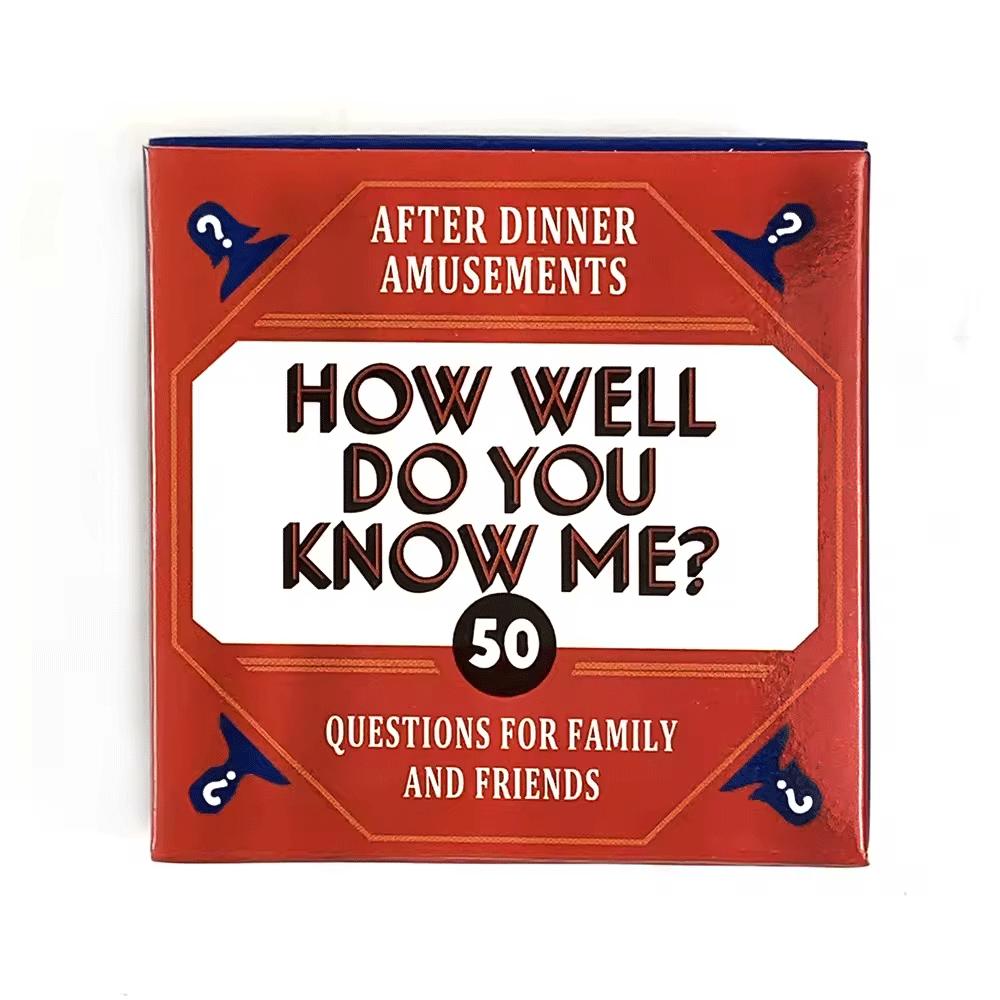 Mini How Well Do You Know Me Game Cards Truth Interactive Party Game For Family Friends Couples Travel Entertainment Gifts Toys
Mini How Well Do You Know Me Game Cards Truth Interactive Party Game For Family Friends Couples Travel Entertainment Gifts Toys