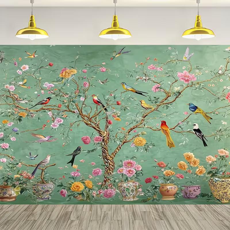 2D Green Chinoiserie Floral Bird Backdrop, Vintage Style Background for Studio & Party Photoshoot 47.2x31.5inch/120*80cm
2D Green Chinoiserie Floral Bird Backdrop, Vintage Style Background for Studio & Party Photoshoot 47.2x31.5inch/120*80cm