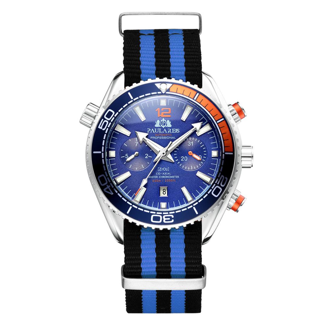 Багатофункціональний чоловічий годинник Paulareis з автоматичним нічником і полотняним гумовим поясом
Багатофункціональний чоловічий годинник Paulareis з автоматичним нічником і полотняним гумовим поясом