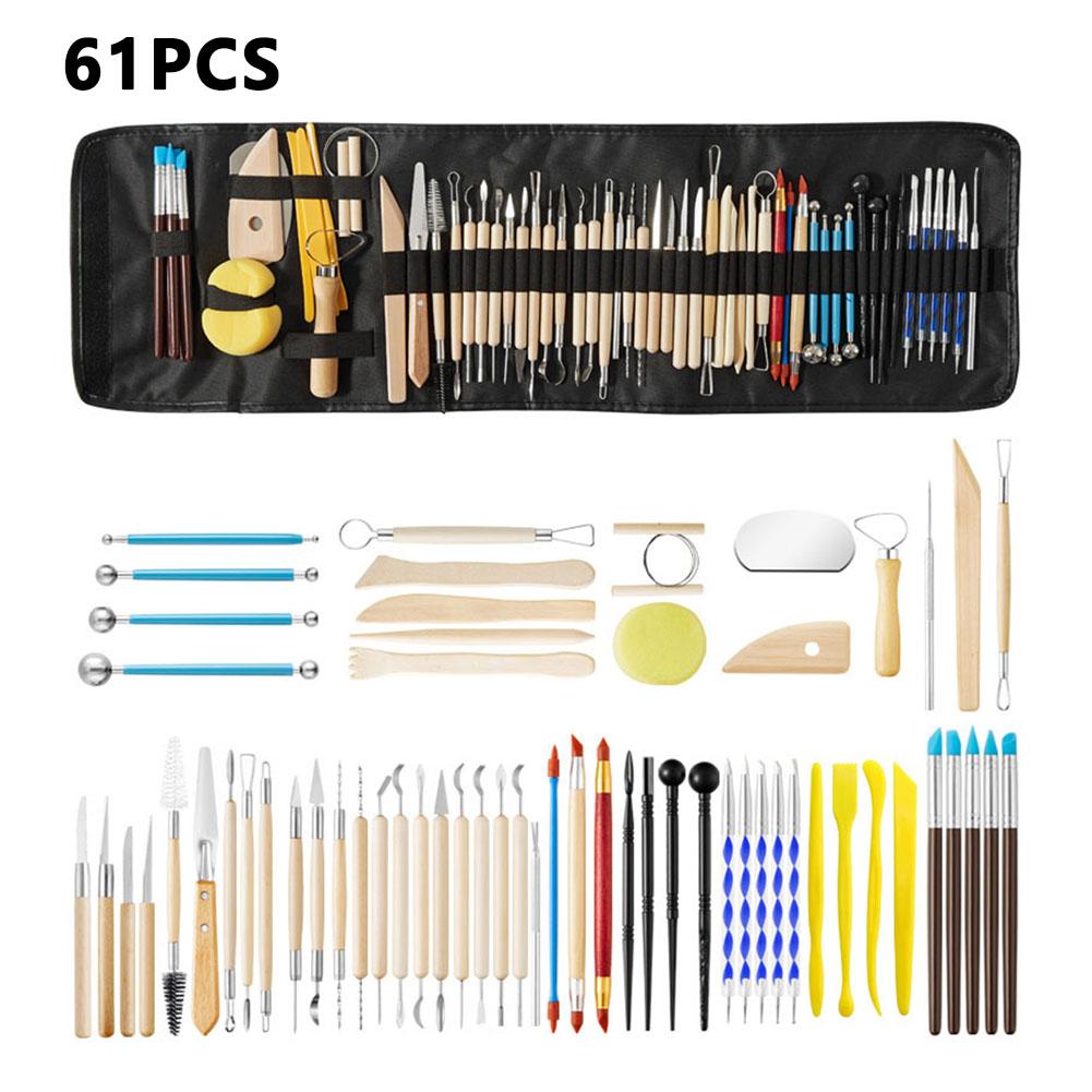 Pottery Clay Sculpting Tools Pottery Carving Tool Kit With Carrying Case Bag For ceramics Supplies Polymer Sculpture Set
Pottery Clay Sculpting Tools Pottery Carving Tool Kit With Carrying Case Bag For ceramics Supplies Polymer Sculpture Set