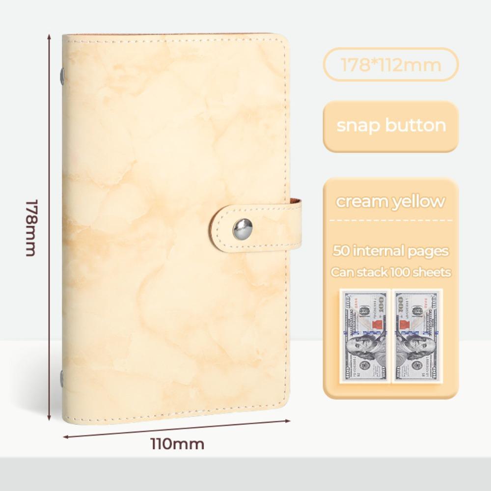 Snap Button Design A6 Savings Binder PU Cash Saving Book Budget Planner Cash Envelope System жовтий
Snap Button Design A6 Savings Binder PU Cash Saving Book Budget Planner Cash Envelope System жовтий