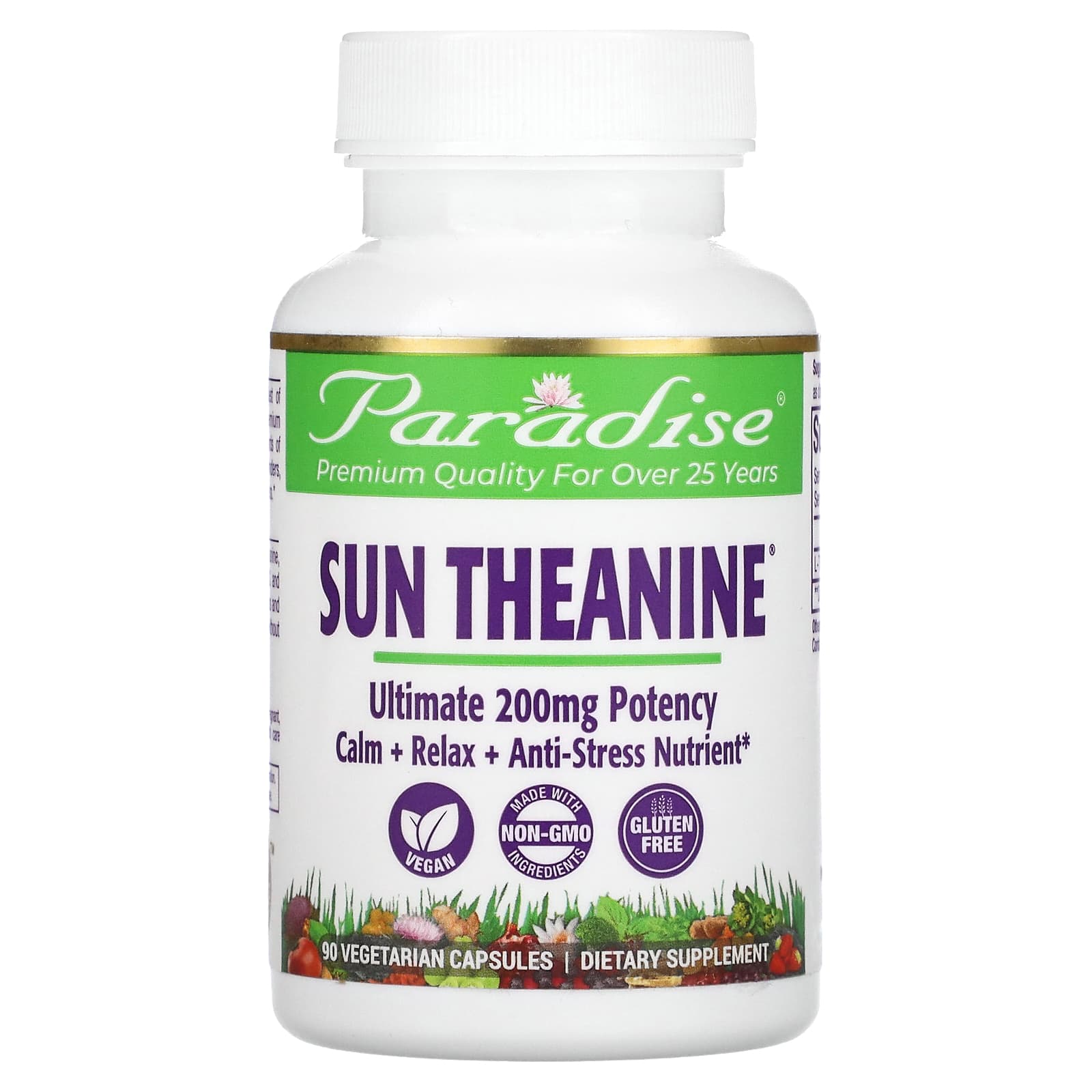 Paradise Herbs, Sun Theanine, 200 мг, 90 вегетаріанських капсул
Paradise Herbs, Sun Theanine, 200 мг, 90 вегетаріанських капсул