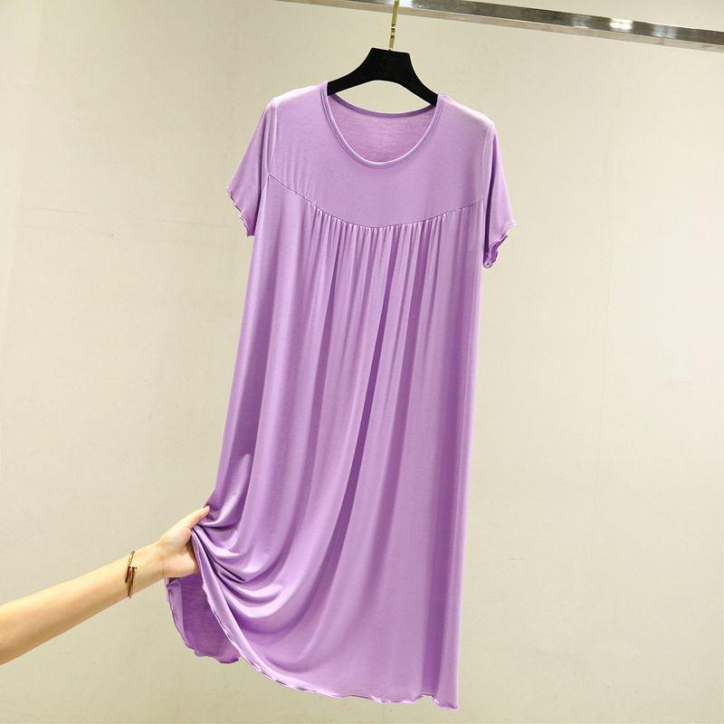 Модальная домашняя ночная сорочка для женщин летняя большого размера свободного кроя прилегающая на вид верхняя одежда платье повседневное однотонное платье выше колена Taro color M (recommended 40.00 kg-55.00 kg
Модальная домашняя ночная сорочка для женщин летняя большого размера свободного кроя прилегающая на вид верхняя одежда платье повседневное однотонное платье выше колена Taro color M (recommended 40.00 kg-55.00 kg