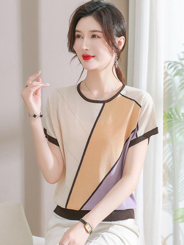 Ice Silk Knit Round Neck Top for Young and Middle-Aged Women M (85-105 lbs) светло-желтого
Ice Silk Knit Round Neck Top for Young and Middle-Aged Women M (85-105 lbs) светло-желтого