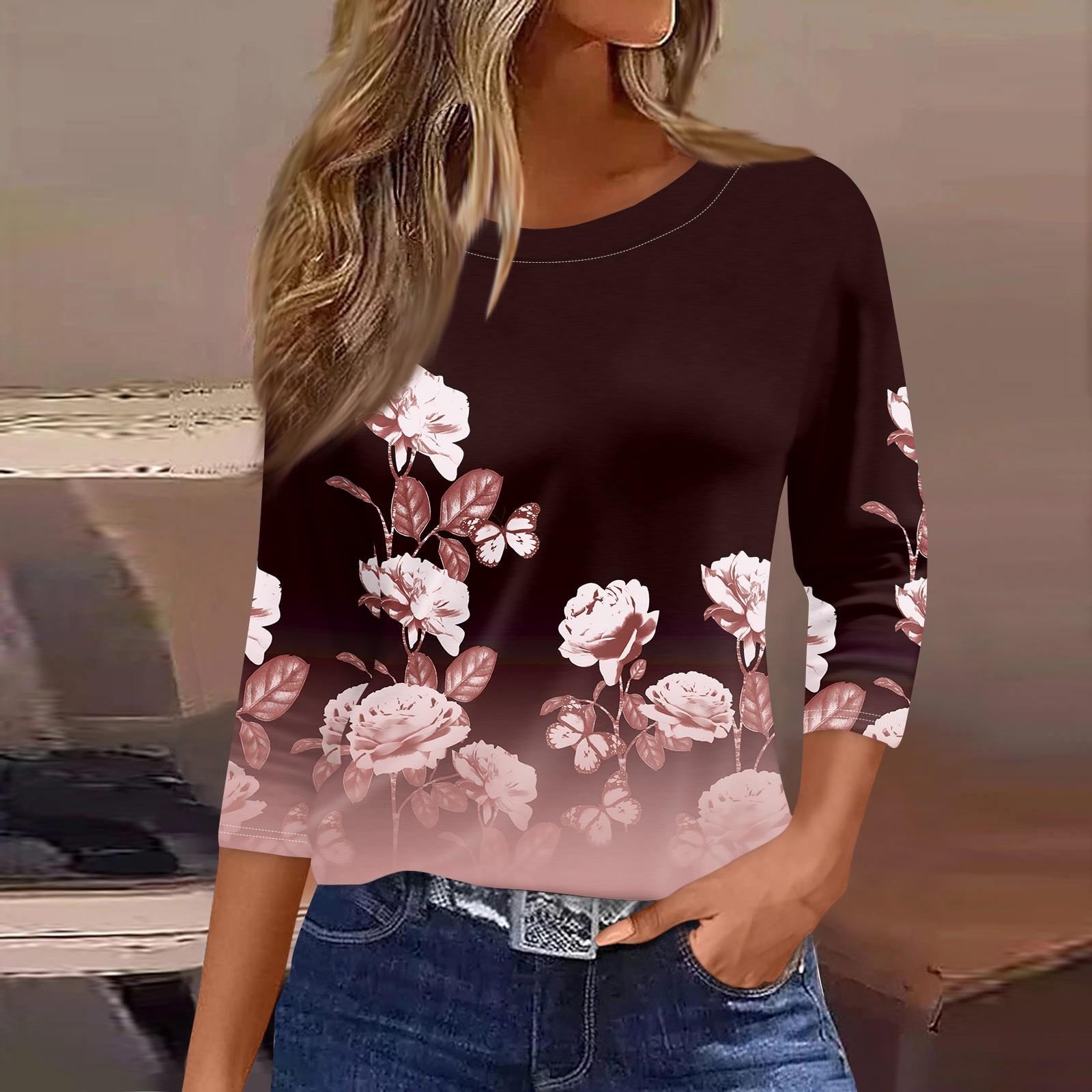 Women s Seven Quarter Sleeve Retro Floral Print Fashionable Casual Loose Round Neck Shirt L червоний
Women s Seven Quarter Sleeve Retro Floral Print Fashionable Casual Loose Round Neck Shirt L червоний