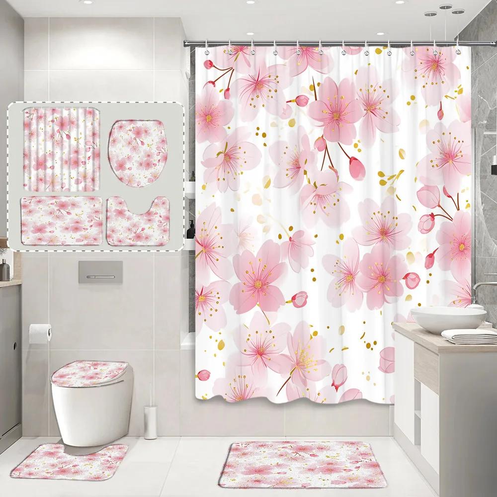 Pink Ribbon Shower Curtain And Rug Bathroom Set Rainbow Flower Polka Dot Star Shower Curtains Bath Mat Toilet Pad Bathroom Decor W60H190(CM)-1 Pcs
Pink Ribbon Shower Curtain And Rug Bathroom Set Rainbow Flower Polka Dot Star Shower Curtains Bath Mat Toilet Pad Bathroom Decor W60H190(CM)-1 Pcs