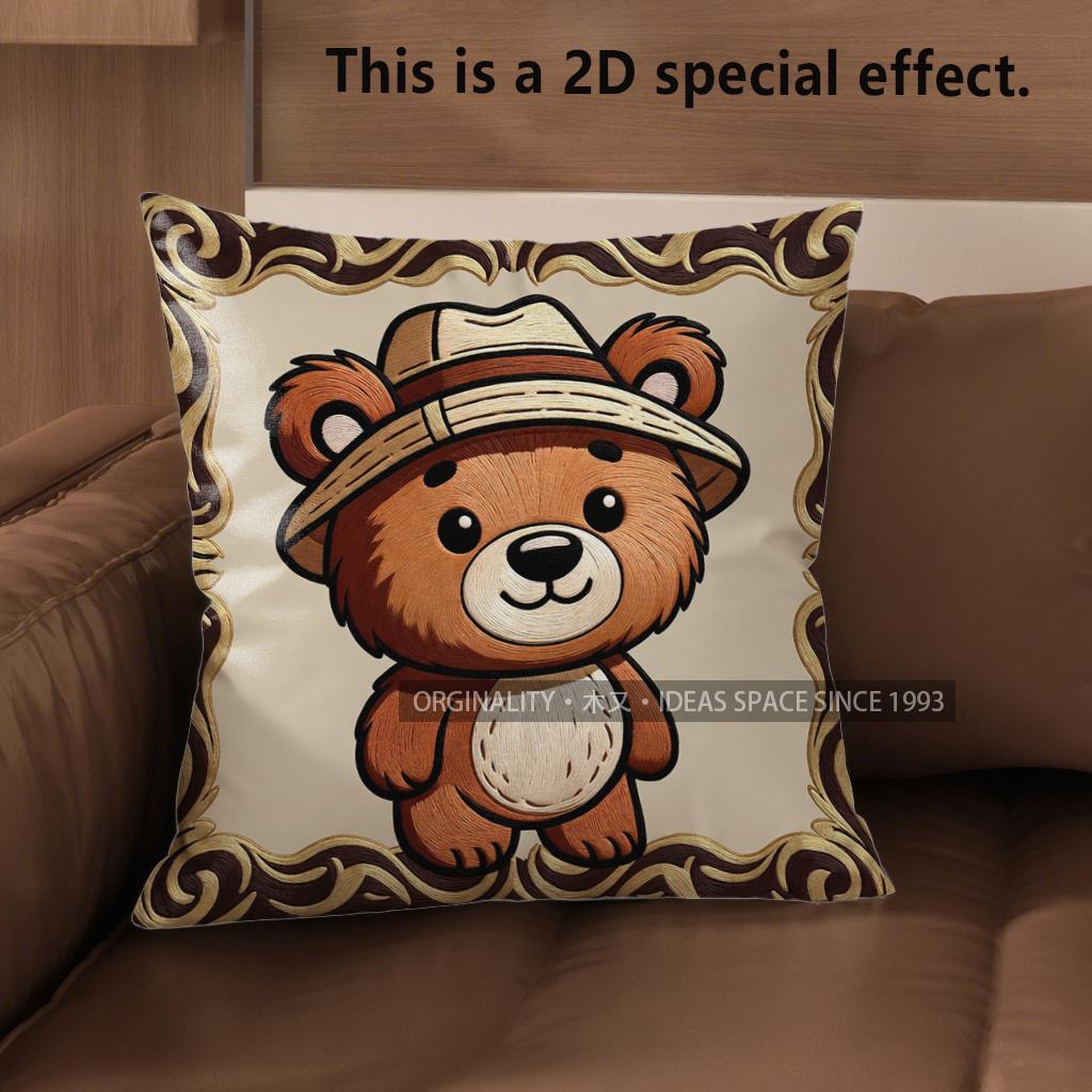 2D Cute Bears In Hats Pillow Covers For Home Pattern Cushion Cover Suitable For Sofa Bedroom Car Pillow Cover 40x40cm
2D Cute Bears In Hats Pillow Covers For Home Pattern Cushion Cover Suitable For Sofa Bedroom Car Pillow Cover 40x40cm