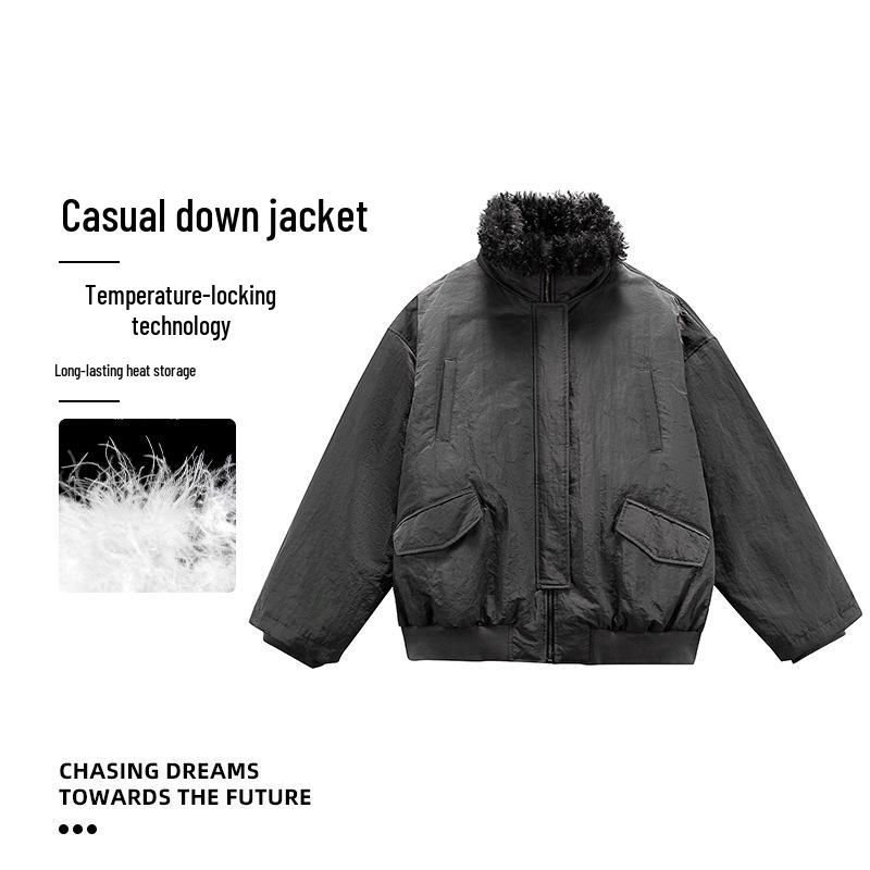 2026 Men s and Unisex Hooded Casual Retro Jacket with Thickened Fur Collar XL сірий колір
2026 Men s and Unisex Hooded Casual Retro Jacket with Thickened Fur Collar XL сірий колір