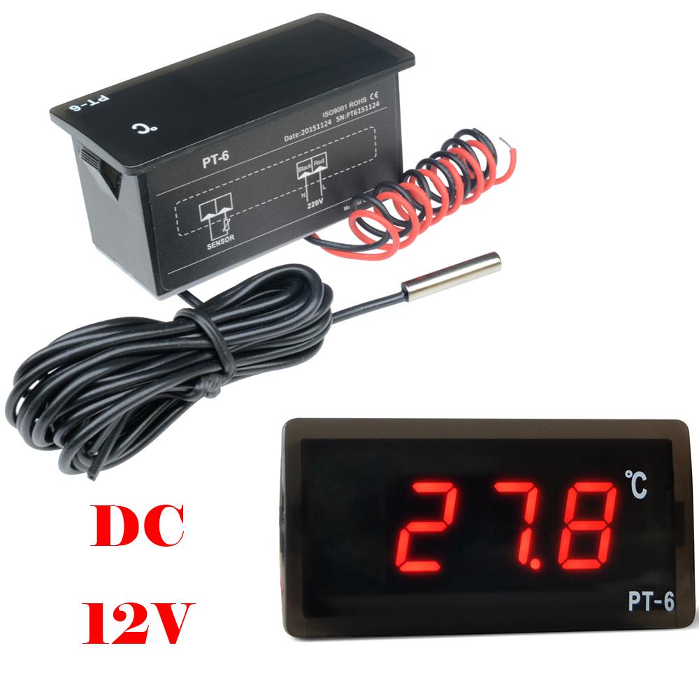 PT-6 Automotive Thermometer Digital Car Thermometer Vehicle Temperature Meter Monitor -40~110℃ with NTC Sensor
PT-6 Automotive Thermometer Digital Car Thermometer Vehicle Temperature Meter Monitor -40~110℃ with NTC Sensor