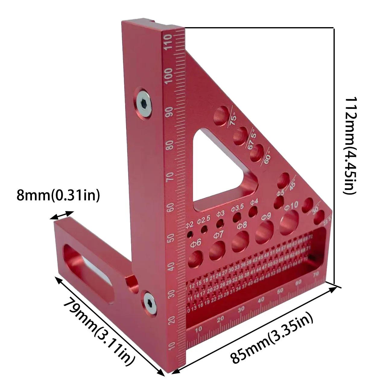 3D Multi-Angle Measuring Ruler W/Dowel Pin,Aluminum Miter Triangler Layout Measuring Tool Woodworking Square Protractor червоний
3D Multi-Angle Measuring Ruler W/Dowel Pin,Aluminum Miter Triangler Layout Measuring Tool Woodworking Square Protractor червоний