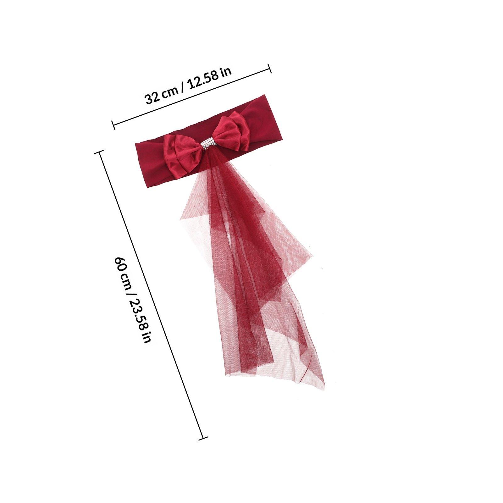 10Pcs Chair Back Sashes Premium Decorative Bow-Knot Elastic Bands for Wedding Party Banquet Elegant Chair Decorations темно-красного
10Pcs Chair Back Sashes Premium Decorative Bow-Knot Elastic Bands for Wedding Party Banquet Elegant Chair Decorations темно-красного