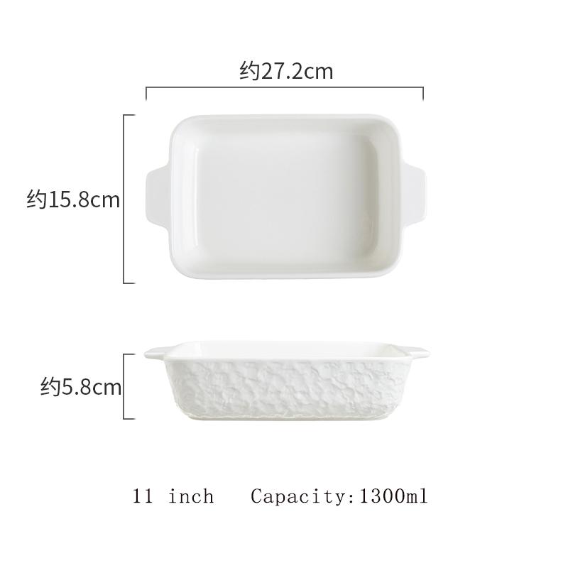 Ceramic Binural Baking Tray Household Nordic New 11 Inch Solid Cheese Baked Rice Dining Plates Oven Microwave Special Tableware 11 inches білий
Ceramic Binural Baking Tray Household Nordic New 11 Inch Solid Cheese Baked Rice Dining Plates Oven Microwave Special Tableware 11 inches білий
