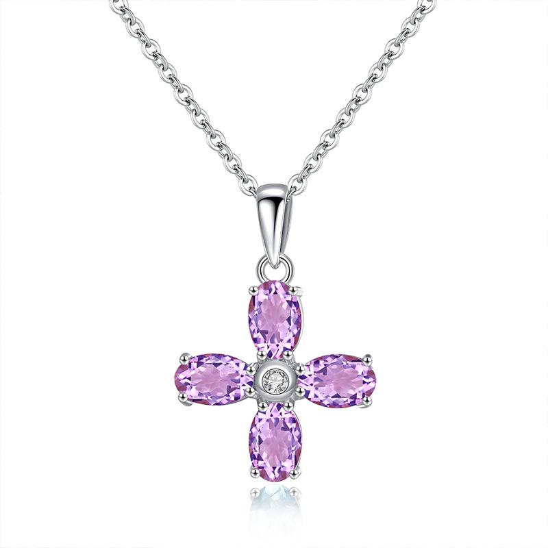Flower natural crystal stone necklace s925 sterling silver small fresh gift light luxury niche collarbone chain gift
Flower natural crystal stone necklace s925 sterling silver small fresh gift light luxury niche collarbone chain gift