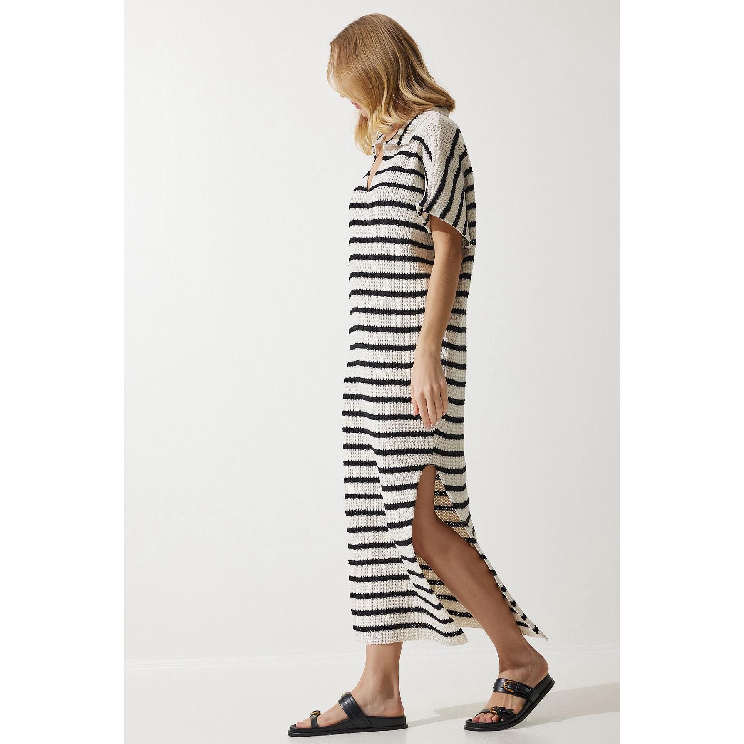 Women s Cream Deep V-neck Striped Seasonal Knitwear Dress Yu00011 Standart белый
Women s Cream Deep V-neck Striped Seasonal Knitwear Dress Yu00011 Standart белый