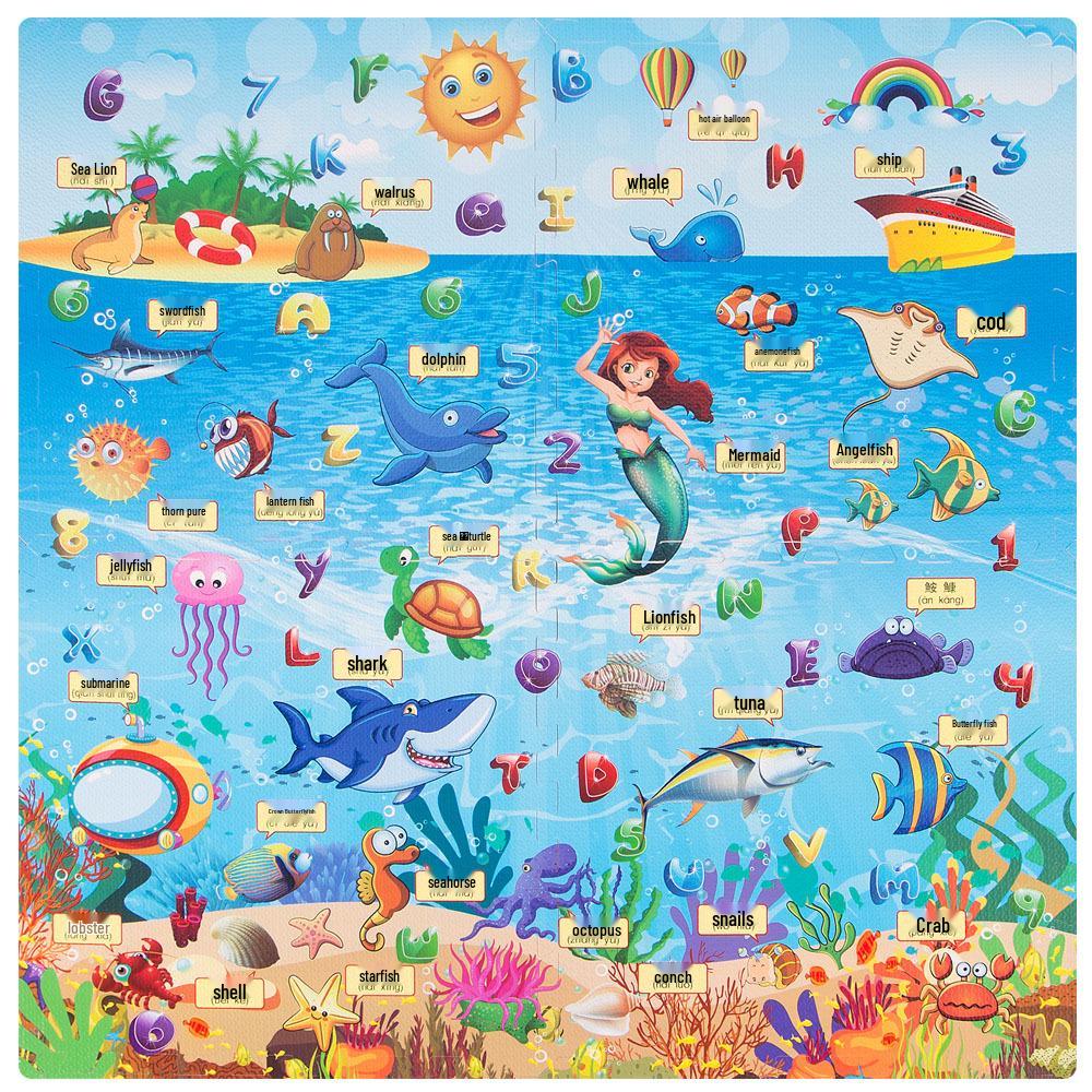 Детский коврик-пазл из пены с алфавитом и животными: 60*60, Развивающий коврик для раннего развития и ползания 60x60x1.0cm (4 pieces per set)
Детский коврик-пазл из пены с алфавитом и животными: 60*60, Развивающий коврик для раннего развития и ползания 60x60x1.0cm (4 pieces per set)